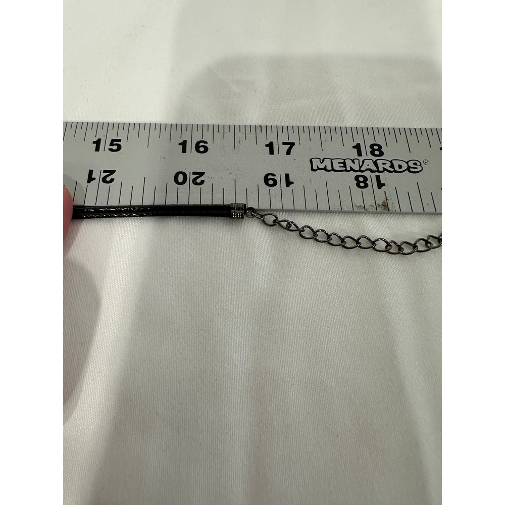 Red Rhinestone Maltese Cross Pendant Necklace Black Cord Goth Emo NN45946-004 - Picture 5 of 7